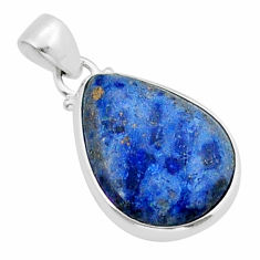 925 sterling silver 11.74cts natural blue dumortierite pendant jewelry y15191
