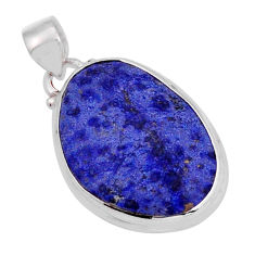 925 sterling silver 13.94cts natural blue dumortierite pendant jewelry y5178