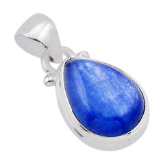 925 sterling silver 5.98cts natural blue kyanite pear pendant jewelry n54043