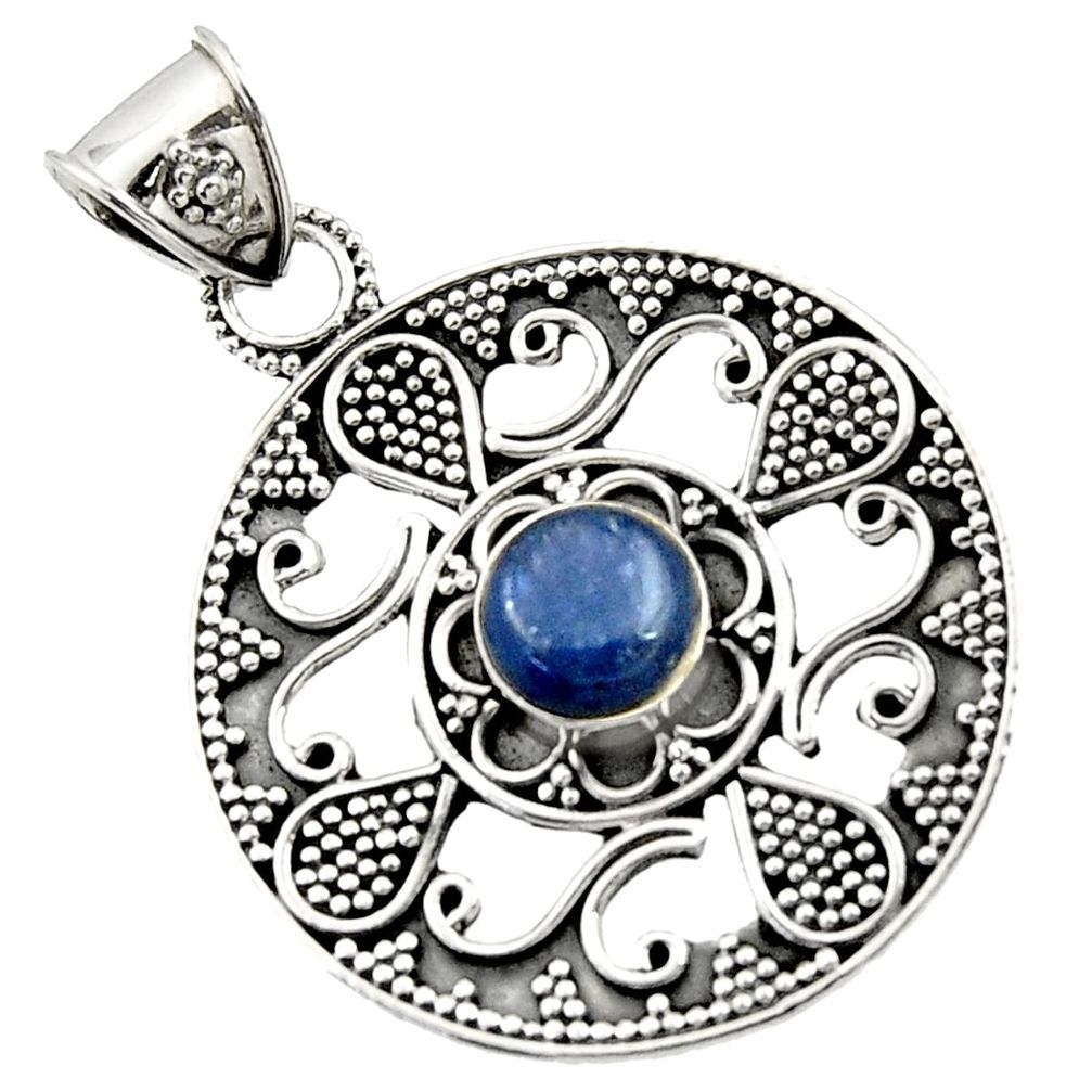 ral blue kyanite round pendant jewelry d45072