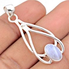 925 sterling silver 2.53cts natural blue lace agate pendant jewelry u13834
