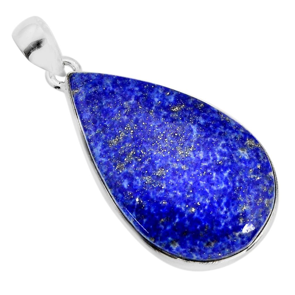 925 sterling silver 18.31cts natural blue lapis lazuli pendant jewelry y77323