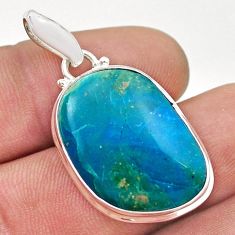 925 sterling silver 16.94cts natural blue opaline fancy pendant jewelry d48729