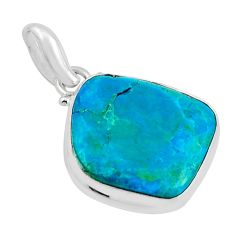 925 sterling silver 14.06cts natural blue opaline fancy pendant jewelry y22967