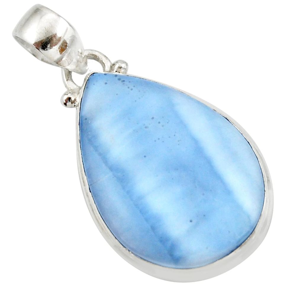 925 sterling silver 17.22cts natural blue owyhee opal pendant jewelry d42287