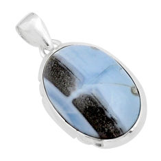 925 sterling silver 14.62cts natural blue owyhee opal pendant jewelry y23309