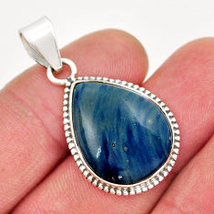 925 sterling silver 14.14cts natural blue swedish slag pendant jewelry y18987