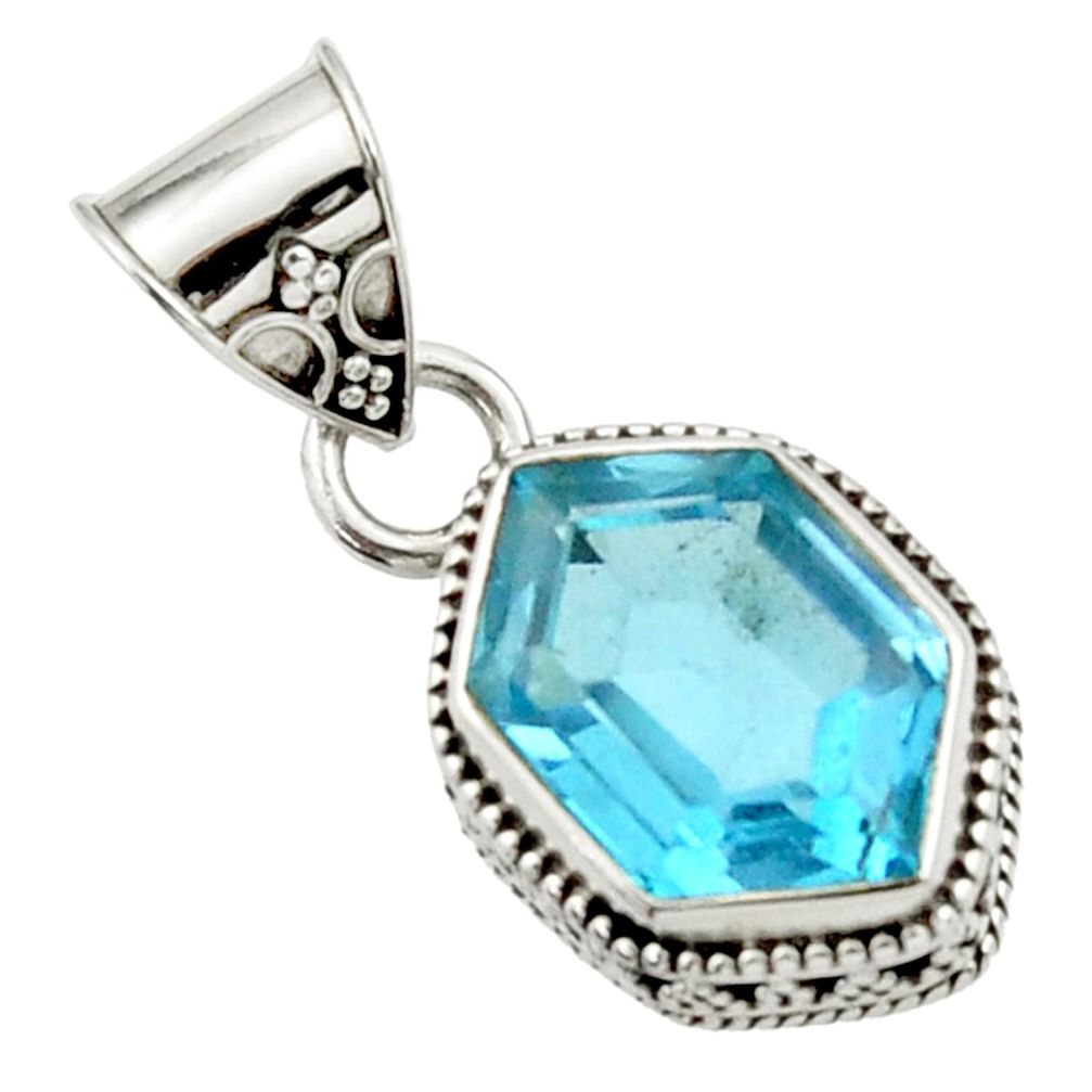 ural blue topaz fancy pendant jewelry d45204