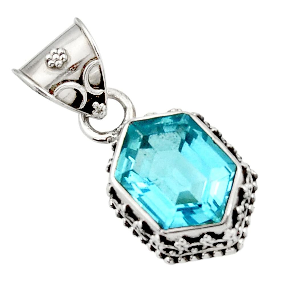 ural blue topaz oval pendant jewelry d45208