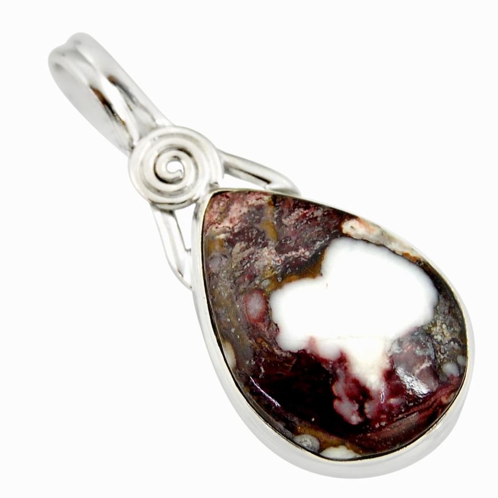 925 sterling silver 16.20cts natural bronze wild horse magnesite pendant r20103