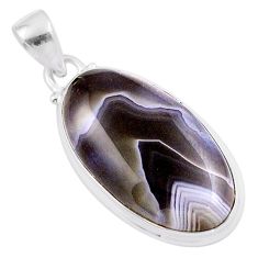 925 sterling silver 17.68cts natural brown botswana agate pendant jewelry u18006