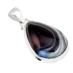 925 sterling silver 17.42cts natural brown botswana agate pendant jewelry y62392