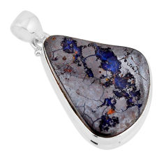 925 sterling silver 28.30cts natural brown boulder opal pendant jewelry y57103