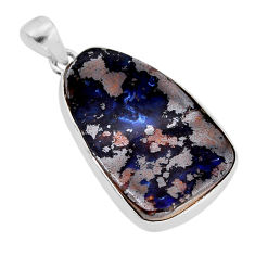 925 sterling silver 25.00cts natural brown boulder opal pendant jewelry y79952