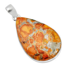 925 sterling silver 17.95cts natural brown cherry creek jasper pendant y77538