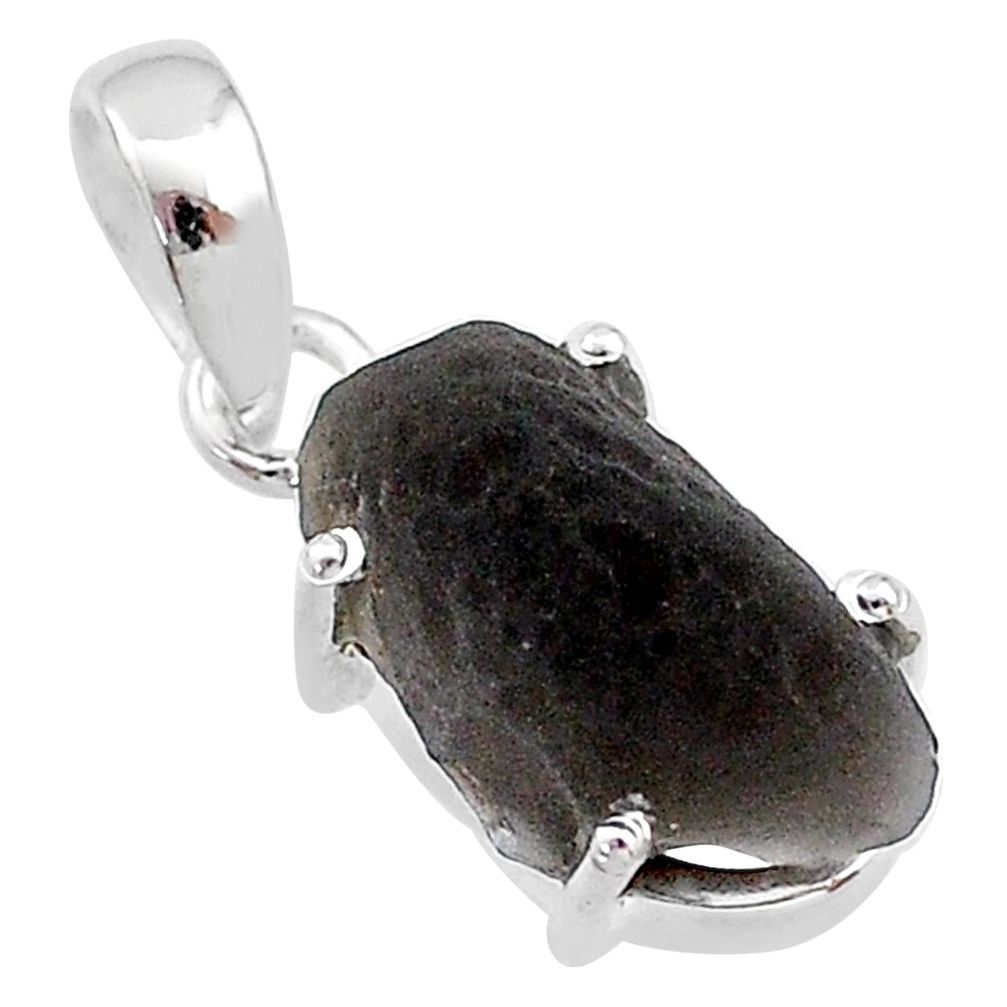 925 sterling silver 9.59cts natural brown chintamani saffordite pendant t1083