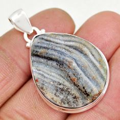925 sterling silver 23.95cts natural brown geode druzy pendant jewelry y9375