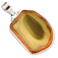 Clearance Sale- 925 sterling silver 21.42cts natural brown imperial jasper fancy pendant d42216