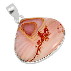 925 sterling silver 14.59cts natural brown imperial jasper heart pendant y77496