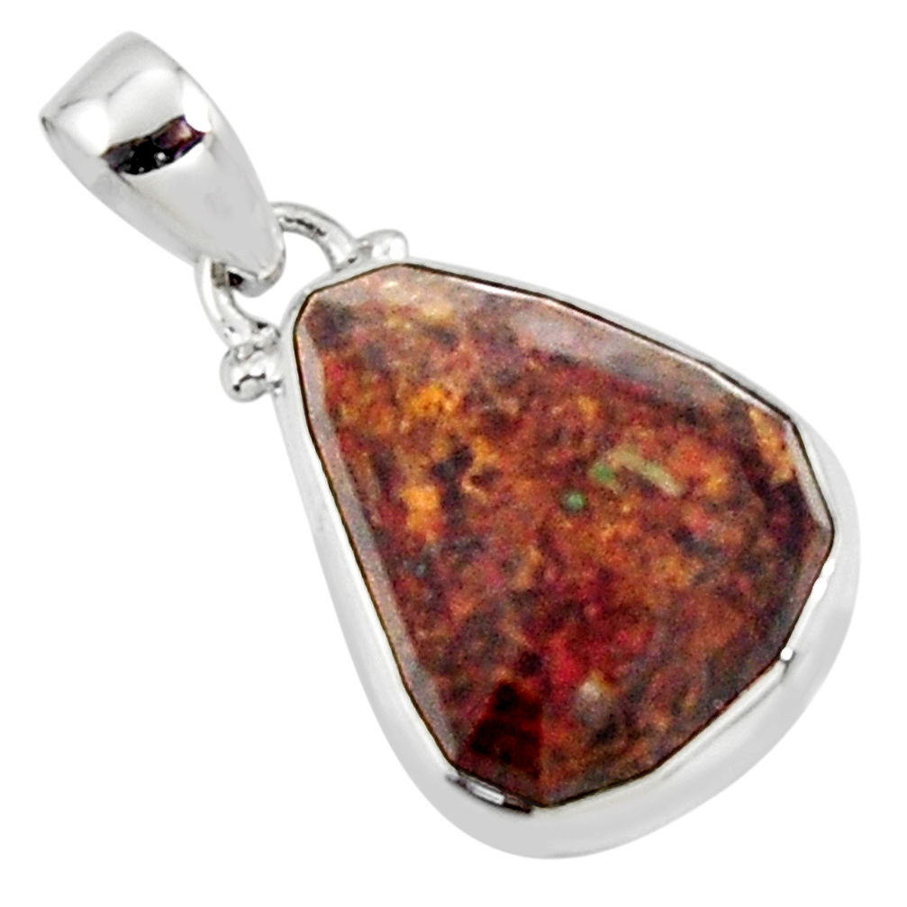 925 sterling silver 15.08cts natural brown pietersite (african) pendant r51084