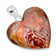 925 sterling silver 17.90cts natural cherry creek jasper heart pendant y77337