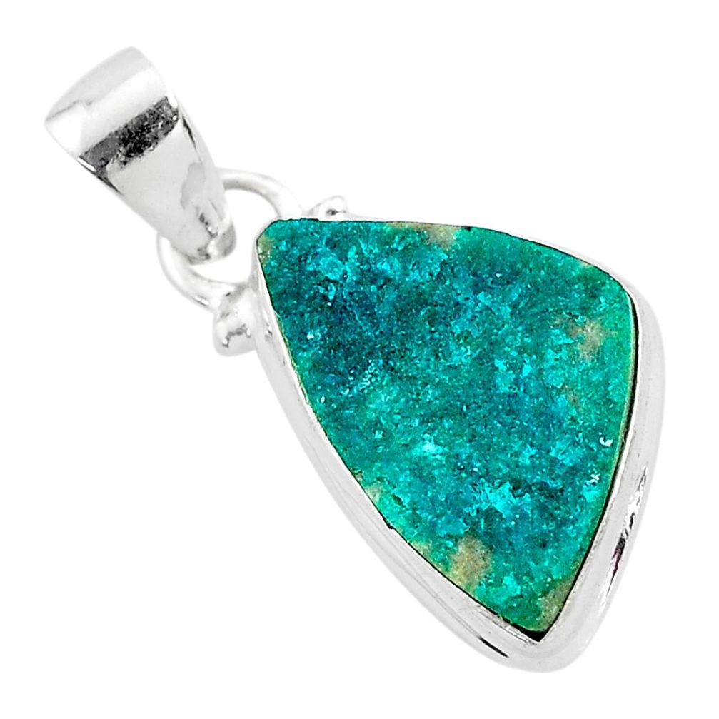925 sterling silver 7.50cts natural dioptase fancy pendant jewelry t3172