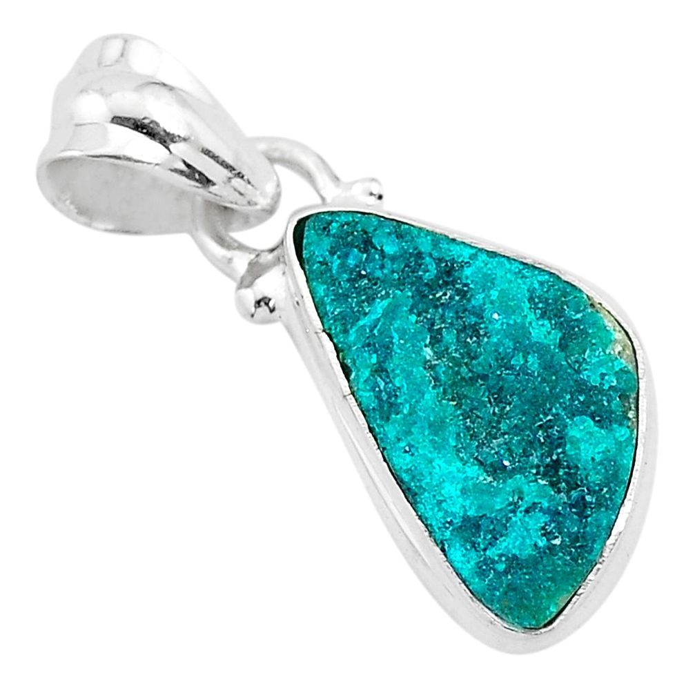 925 sterling silver 5.88cts natural dioptase fancy pendant jewelry t3192