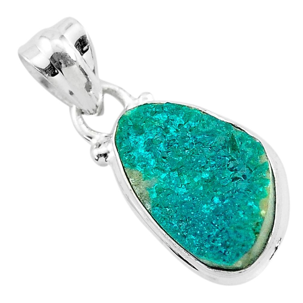 925 sterling silver 6.59cts natural dioptase fancy pendant jewelry t3196