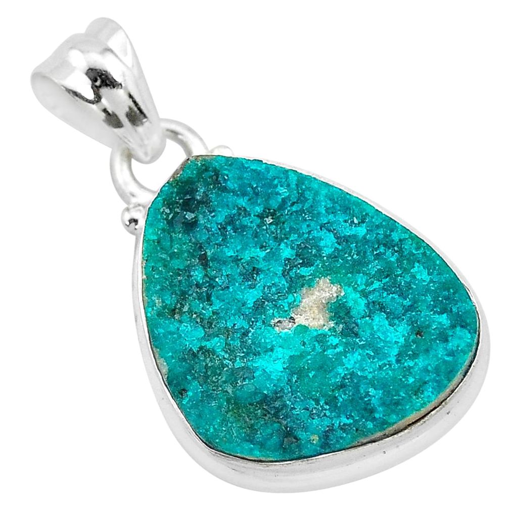 925 sterling silver 11.73cts natural dioptase fancy pendant jewelry t3243