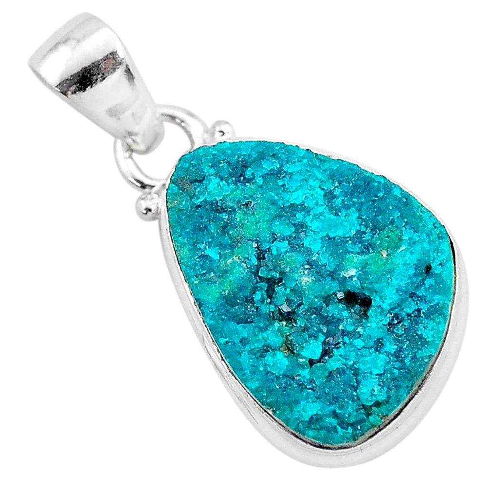 925 sterling silver 10.28cts natural dioptase fancy pendant jewelry t3259