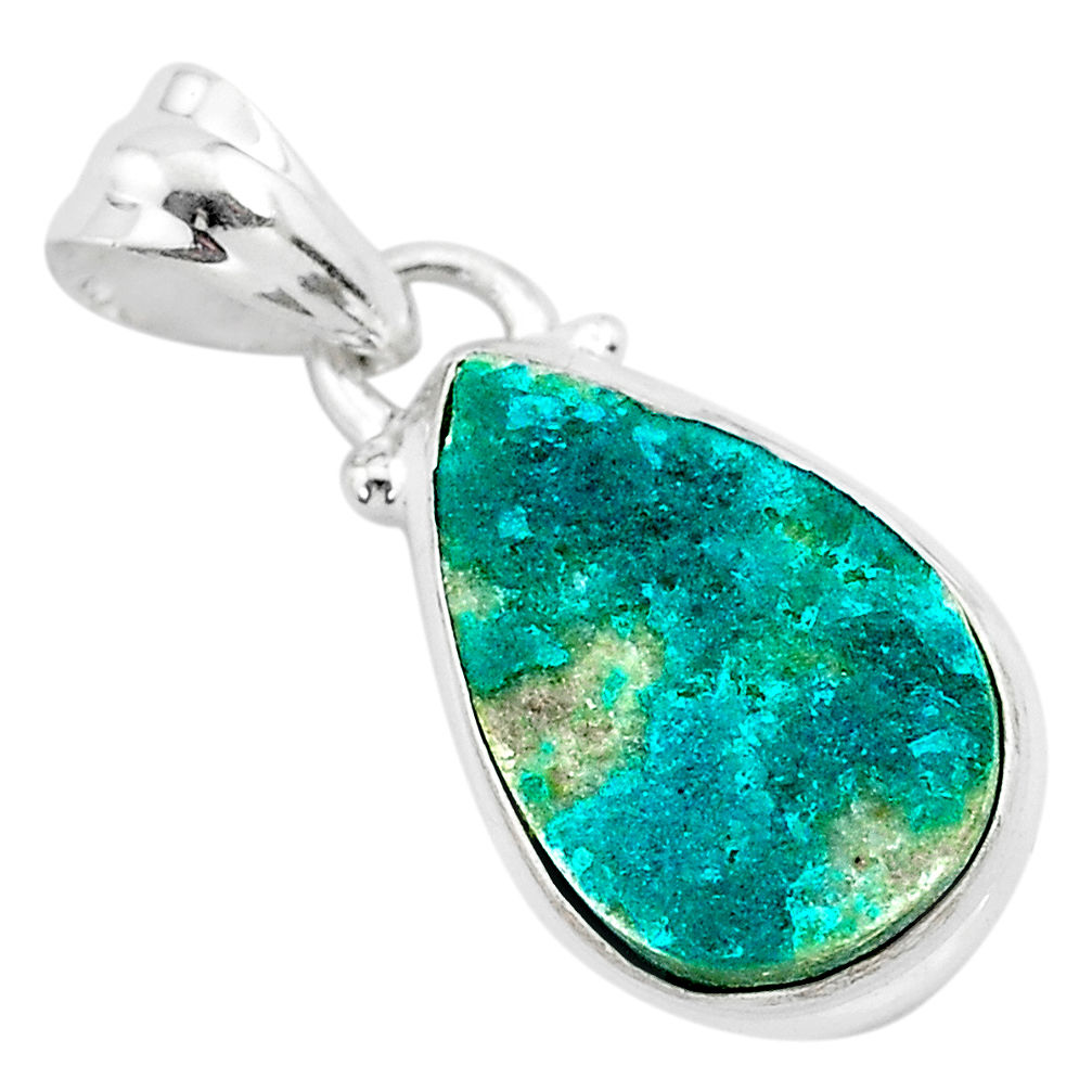 925 sterling silver 8.33cts natural dioptase pear pendant jewelry t3163