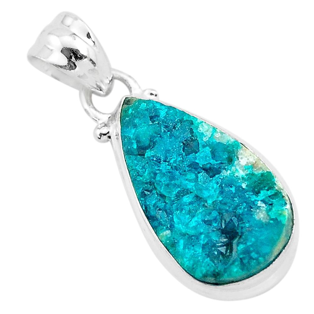 925 sterling silver 8.87cts natural dioptase pear pendant jewelry t3213