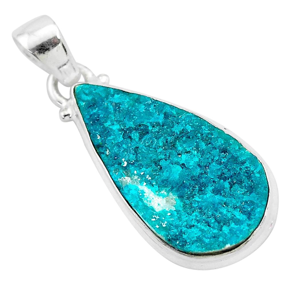 925 sterling silver 11.25cts natural dioptase pear pendant jewelry t3249