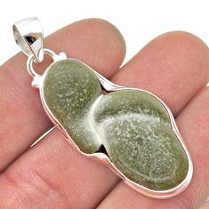 925 sterling silver 31.99cts natural fairy stone fancy pendant jewelry u45359