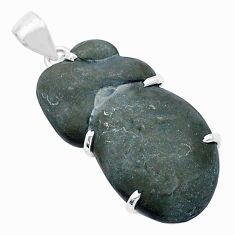 925 sterling silver 40.13cts natural fairy stone fancy pendant jewelry u53578