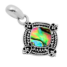 925 sterling silver 2.30cts natural green abalone paua seashell pendant y86726