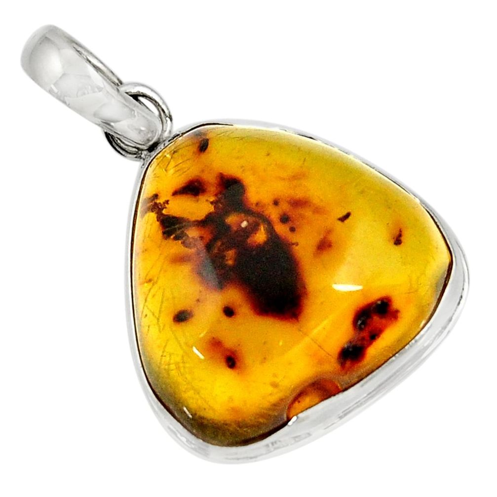 ver 15.02cts natural green amber from colombia pendant d41280
