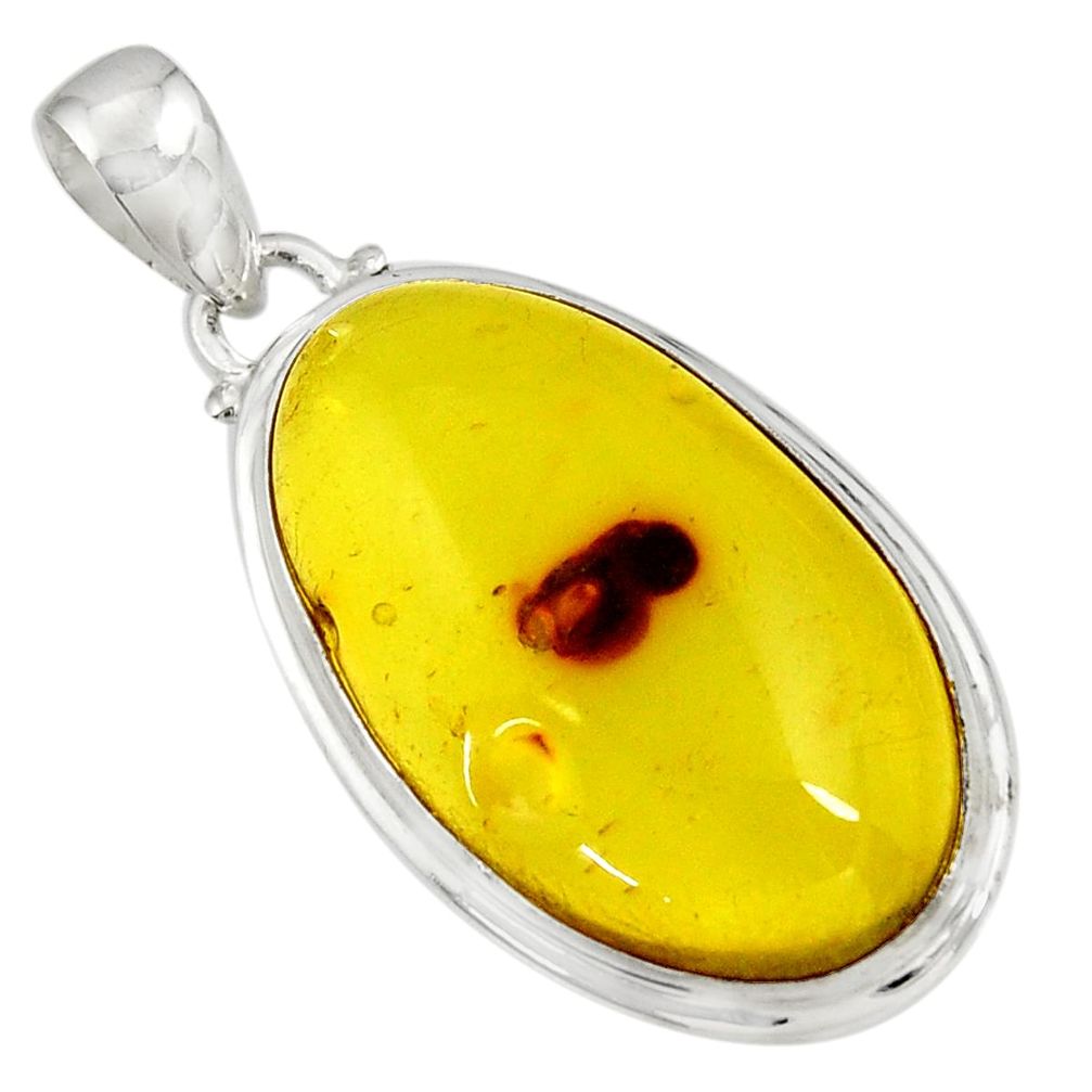 ver 17.93cts natural green amber from colombia pendant d41309