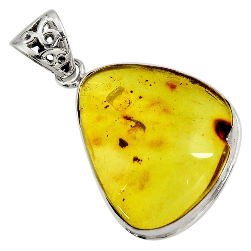 ver 16.06cts natural green amber from colombia pendant d41318