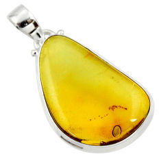 925 sterling silver 15.08cts natural green amber from colombia pendant r36016