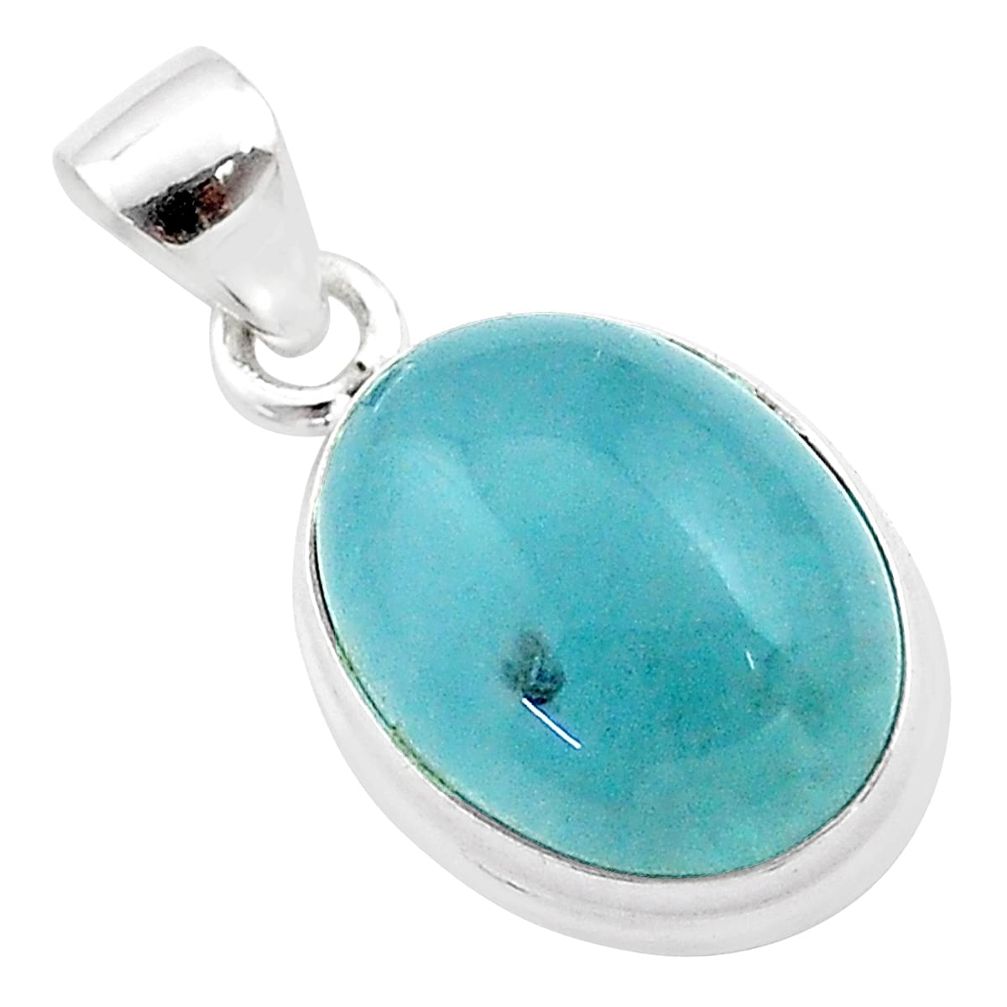 925 sterling silver 10.16cts natural green aquamarine pendant jewelry t70680