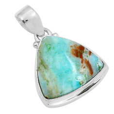 925 sterling silver 12.99cts natural green aragonite pendant jewelry y12552