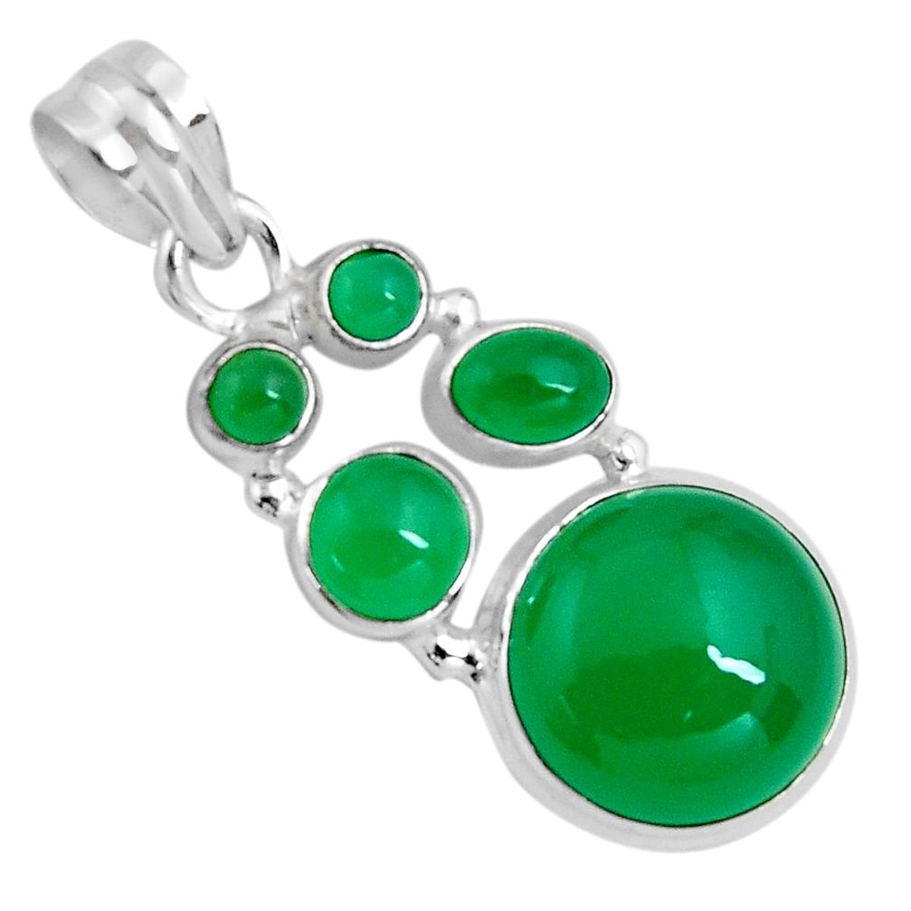 ver 15.97cts natural green chalcedony pendant jewelry p89240