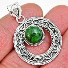 925 sterling silver 5.28cts natural green chrome diopside pendant jewelry y6370