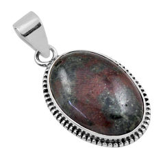 925 sterling silver 16.54cts natural green grass garnet pendant jewelry n23696