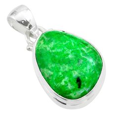 925 sterling silver 11.11cts natural green maw sit sit fancy pendant t54675