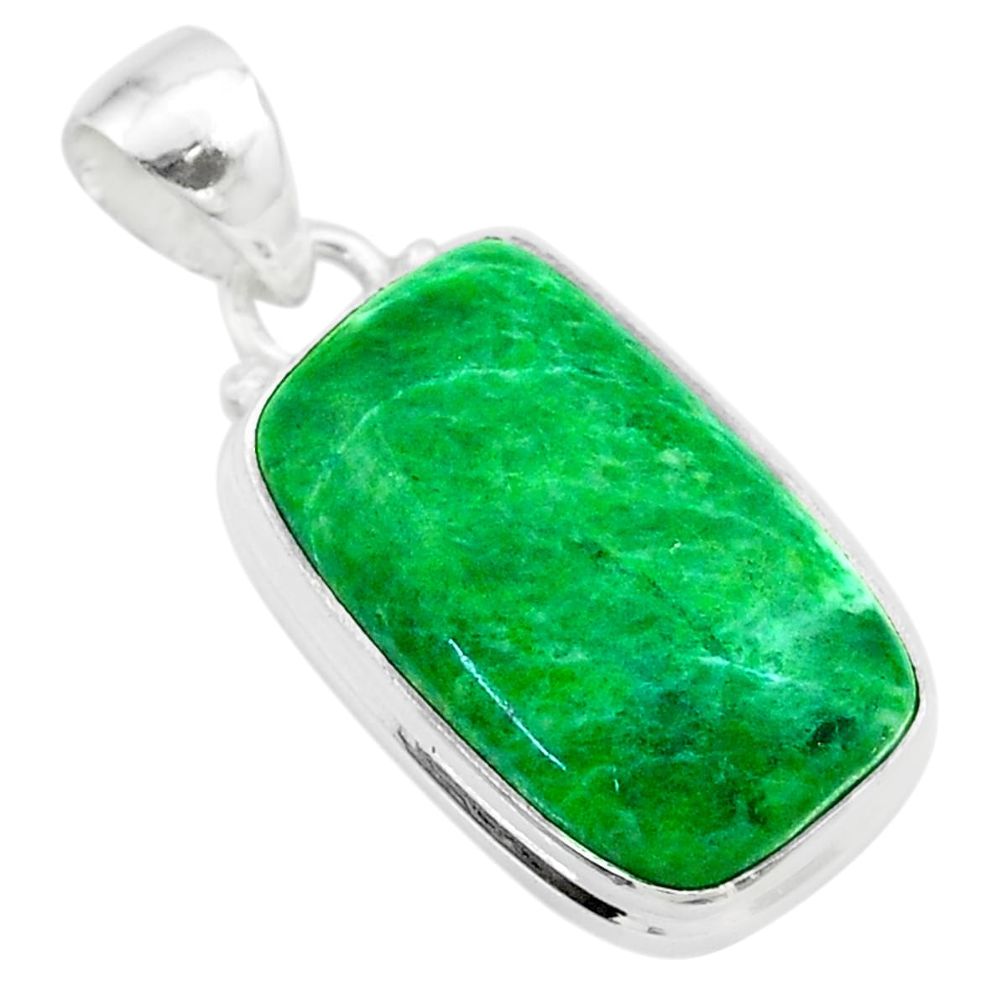 925 sterling silver 14.95cts natural green maw sit sit pendant jewelry t54684
