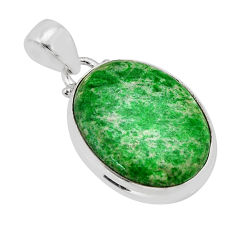 925 sterling silver 15.55cts natural green maw sit sit pendant jewelry y71299