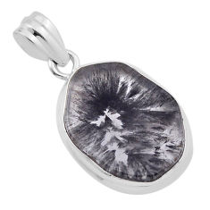 925 sterling silver 13.03cts natural green moss agate pendant jewelry n30866
