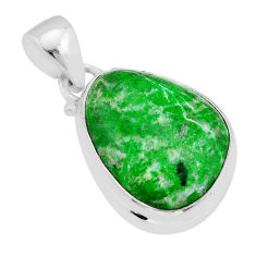925 sterling silver 11.16cts natural green opaline fancy pendant jewelry y61899